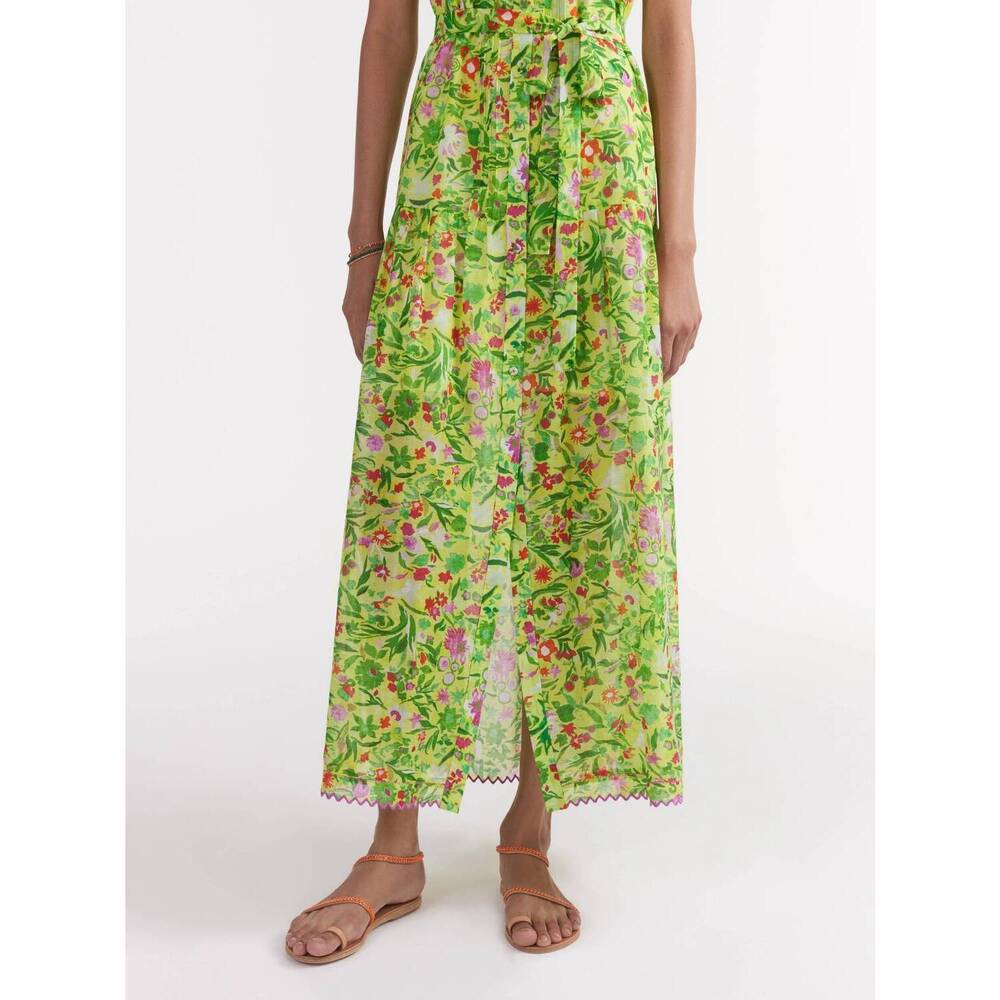 NEW SALONI bettie b midi dress in bouquet lime - Picture 5 of 6